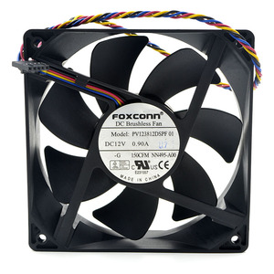 Ventilateur de refroidissement de châssis <span class=keywords><strong>Dell</strong></span> à quatre fils, contrôlé par la température, Foxconn PV123812DSPF 01 12V 0.90A 120*120*38MM 12CM, original, neuf - Product Image 2