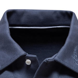Venta caliente <span class=keywords><strong>Polo</strong></span> Casual Nuevo Bordado Manga Larga Turn Over Collar Colores Sólidos Hombres <span class=keywords><strong>Polo</strong></span> Camisetas para Hombres - Product Image 6