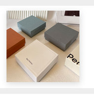 Boîtes de rangement pour bijoux en papier orange de luxe en gros, multi-usages, pour femmes, colliers, bracelets, boucles d'oreilles, bagues, emballages cadeaux avec logo