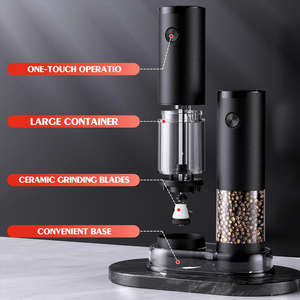 Juego <span class=keywords><strong>de</strong></span> 2 Molinillos <span class=keywords><strong>de</strong></span> Especias y Hierbas Simples, <span class=keywords><strong>Molinillo</strong></span> <span class=keywords><strong>de</strong></span> <span class=keywords><strong>Pimienta</strong></span> Eléctrico Automático <span class=keywords><strong>de</strong></span> Acero Inoxidable con Función <span class=keywords><strong>de</strong></span> Gravedad - Product Image 5