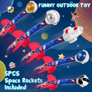 <span class=keywords><strong>Lanzadores</strong></span> de cohetes de espuma voladora espacial multicolor, 5 uds., <span class=keywords><strong>lanzadores</strong></span> de cohetes de aire de espuma para niños, divertidos juguetes al aire libre, juguetes de lanzamiento - Product Image 2