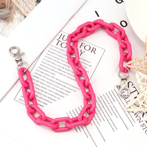 Cadena de Cintura Acrílica Grande y Gruesa de Color Naranja, Estilo Punk, Casual, Unisex, Diseño Geométrico - Product Image 4