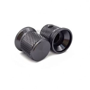 Perillas de aluminio gris hilado para codificador de control rotatorio y potenciómetro, con eje para montaje en panel - Product Image 2