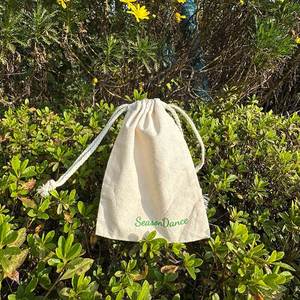 Factory Price Customized Organic Cotton Bag Small Cotton Canvas <b>Drawstring</b> <b>Pouch</b> - Product Image 1