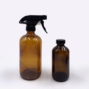 Offre Spéciale – Flacon Vaporisateur Boston en Verre Ambré pour Huiles Essentielles (30ml, 120ml, 150ml, 200ml) avec Pulvérisateur Demi-Couverture Noir Type Tête de Rat - Product Image 3