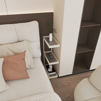 Table de chevet moderne en fer ultra-étroit de 15cm Mini meuble de rangement simple pour chambre à coucher Tables de chevet pour lits d'appartements