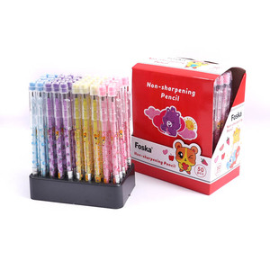 Foska Non Sharpening 11Replacable HB Recarga Lápices apilables de colores con borrador a juego para tomar notas Escritura Dibujo - Product Image 1