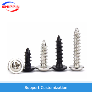 ST1.7 2 2.3 2.6 3 3.5 4 5 6 Hitam/nikel berlapis DIN968 kepala panci tersembunyi silang dengan sekrup Washer kerah - Product Image 5