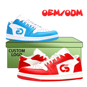 Custom Logo Leather Lace Up Sneakers Low Top Walking <b>Shoes</b> Breathable Mesh Lining Rubber Sole OEM ODM - Product Image 4