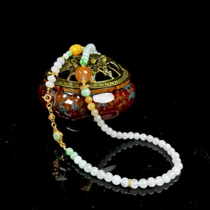 Collar de Jadeíta Birmana Natural de Grado <span class=keywords><strong>A</strong></span>, Collar de Cuentas de Jade de Alta Calidad para Mujer, Joyerí<span class=keywords><strong>a</strong></span> de Jadeíta Birmana con Certificado - Product Image 3