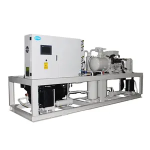 90 tons 100 tons semi-hermetic compressor Water Cooled Screw Type Chiller Unit On Sales