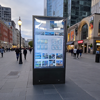 Boîte lumineuse solaire extérieure, panneau publicitaire à double face, étanche, résistant au soleil
