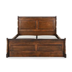 Lit King en bois massif Sydney avec rangement hydraulique Mobilier de chambre à coucher pour usage domestique - Product Image 4