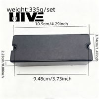 Pastilla para Guitarra Eléctrica HIVE Negra, Totalmente Sellada, de 4 Núcleos, Apta para Accesorios de Bajo Eléctrico de 5 Cuerdas.