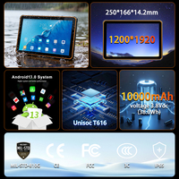 Tableta Robusta de Grado Industrial con Android 13 de 10.1 Pulgadas, IP68, NFC, Escáner de Código de Barras para Operaciones de Servicio Empresarial en Campo