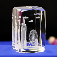 Honneur de cristal personnalisé 3D gravure laser cristal Cube K9 cristal personnalisé Souvenir artisanat