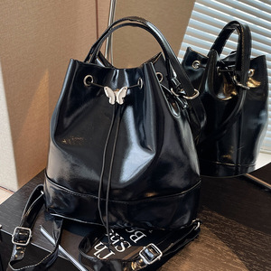 2025ใหม่กระเป๋าโท้ทรูปลิ้นจี่สีน้ำตาลอ่อนกระเป๋าถือเรียบง่ายใช้ได้ทุกวัน - Product Image 5