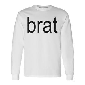 T-shirt stylisé à manches longues Brat, blanc, taille adulte unisexe - Product Image 1