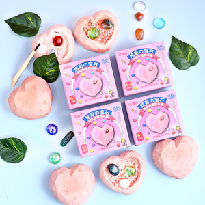 Colorful Gemstone Dig Kit For Kids Archaeological Excavation Toy With <b>Heart</b> <b>Shape</b> Fossils And Gems 5+ Ages <b>Boxed</b> Playset - Product Image 1