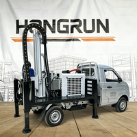 Foreuse rotative à chenilles Hongrun d'occasion pour puits d'eau, moteur diesel, diamètre de forage 325 mm, boîte de vitesses de forage carottier