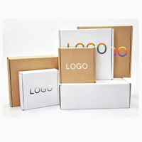 Boîte d'expédition en carton ondulé robuste et grande, écologique, recyclable, pliable, avec logo personnalisé, pour chemises, vêtements pour enfants, jouets, cadeaux