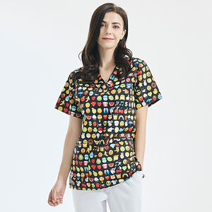 Drops hipping Günstige Cartoon Tops Medizinische Kleidung für Mann Frauen Peeling Gesundheit Schönheit Arbeit tragen Peelings Pflege uniform Medical Top - Product Image 3