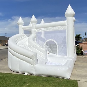 Tobogán Acuático Inflable White Castle <span class=keywords><strong>de</strong></span> Alta Calidad, PVC, para Niños, Juegos al Aire Libre, <span class=keywords><strong>Alquiler</strong></span> para Fiestas <span class=keywords><strong>de</strong></span> Boda y Entretenimiento Comercial - Product Image 3