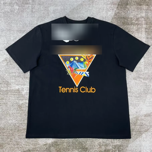 Nouveau style, t-shirt tricoté anti-boulochage à col rond et manches courtes, imprimé lettres personnalisé, pour sport et loisirs, très tendance - Product Image 6