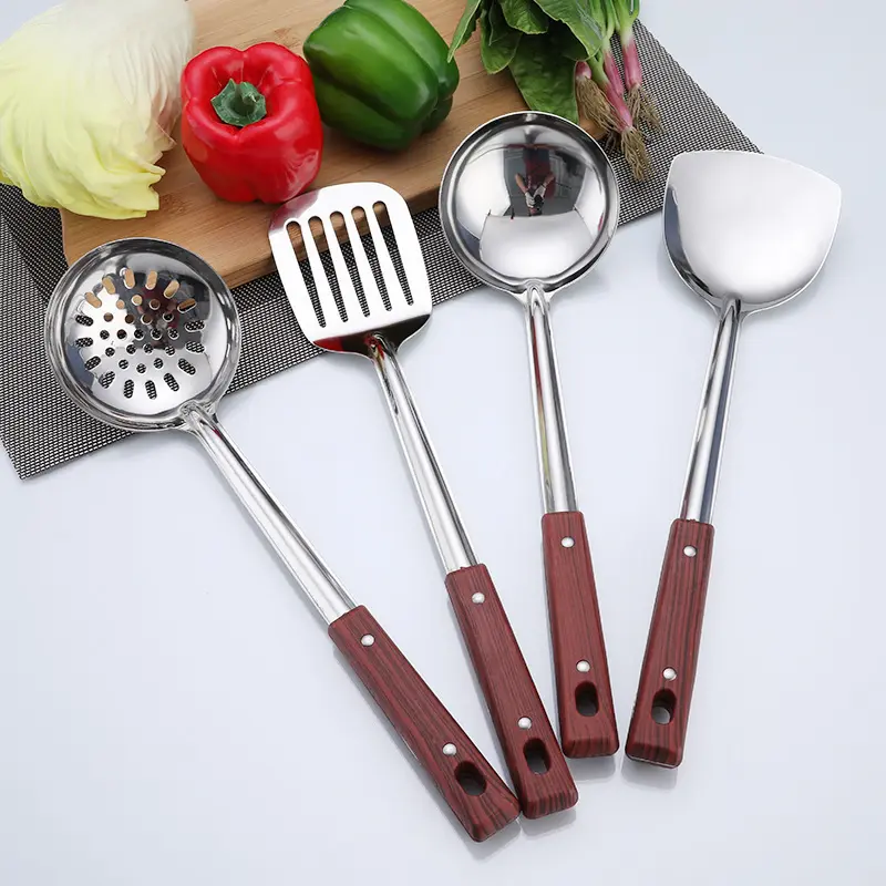 kitchen dishwasher safe hot pot skimmer spoon stainless steel soup ladle