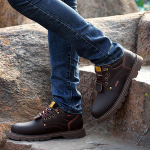 Zapatos de Trabajo para Hombre 2026, Calzado al por Mayor, Zapatos Casuales de Cuero con Aumento de Altura, con Cordones, para Exteriores, con Suela Gruesa y Punta Reforzada - Product Image 4