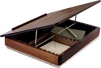 Chevalet en bois d'acacia pour bureau de rangement Support pour téléphone pour ordinateurs portables La plupart des tablettes Rangement de bureau en bois pliable naturel