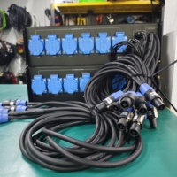 CrazyDance Distribuidor de Energía para Subwoofer de 4+8 Líneas, Rack Metálico Impermeable para Exteriores, Fuente de Alimentación para Altavoces de Audio de 1kW, Audio de Alta Resolución