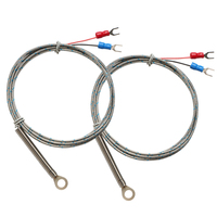 Capteur de température à montage en surface pour rondelle à ressort de type K/E/J à thermocouple avec fil de détection de température en option M6/M5