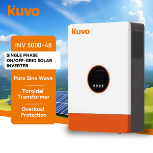 KUVO Single Phase MPPT Hybrid Solar 5KW <b>48V</b> DC/AC Pure Sine Wave Converter 93% Efficiency Lithium/Lead-acid <b>Battery</b> INV 5000-48 - Product Image 1