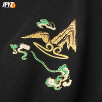 Sweat-shirt à capuche brodé lourd Wukong Monkey King, 100% coton, pull épais, personnalisable, unisexe, style chinois, hiver, ample