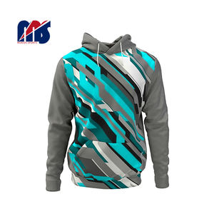 เสื้อสวมหัวสำหรับผู้ชายผ้าคอตตอนโพลีเอสเตอร์พิมพ์ลายโลโก้แบบกำหนดเอง - Product Image 2