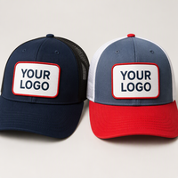 Casquette de camionneur personnalisée, 2 couleurs, dos en maille, logo brodé, visière incurvée, casquette de baseball réglable, vente en gros, OEM, faible MOQ