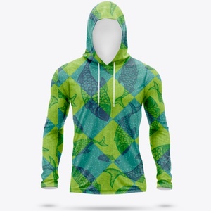 Custom Mens Quick Dry Fishing Hoodie UPF50 UV Protection Breathable Camouflage Sports Shirt Plus Size Customizable - Product Image 3