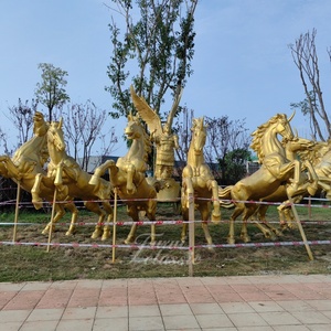 Escultura de Caballo de Guerra de Bronce para Exteriores, Tamaño y Diseño Personalizables, Decoración para Jardín o Plaza - Product Image 1