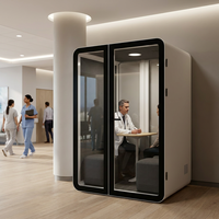 Cabine téléphonique UNIBOOTH Intérieur Élégant 33dB ISO 23351 Classe A Ignifuge ASTM-E84 30 Min Installation Rapide pour Bureau Ouvert Bibliothèque Vente en Gros