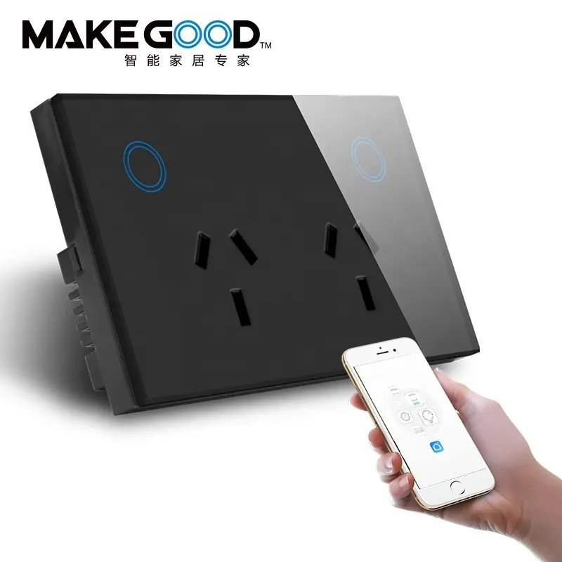 Makegood tuya zigbee mesure prise d'alimentation veilleuses à brancher au mur Alexa et google home saab smart Zigbee power point