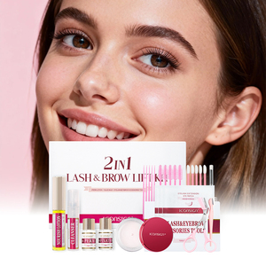 Kit de rehaussement des cils professionnel, nouveau parfum, kératine, faible odeur, ensemble complet de cils, kit de rehaussement rapide des cils avec nouveaux outils - Product Image 1