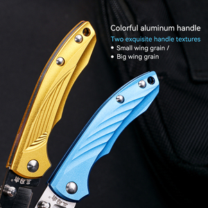 Usine professionnelle Sanrenmu OEM ODM couleur argent aluminium 4Cr15N lame en acier inoxydable couteau d'<span class=keywords><strong>okapi</strong></span> extérieur - Product Image 4