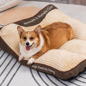 Cama de Lujo para Perros, Gruesa, Resistente a los Arañazos, Ortopédica, con Protección para la Columna Vertebral, de Algodón, para Perros Medianos y Grandes, Extraíble, Lavable, para Todas las Mascotas - Product Image 4
