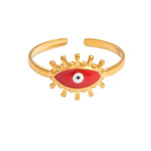 Fashion <b>Rings</b> Women's Gold Plated Star Heart Snake Pattern Party Jewelry Set Colorful Inlay Design Adjustable Size JZ21362 - Product Image 5