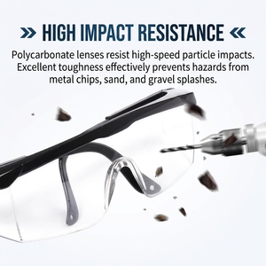Professional High Impact Resistant Safety Goggles Anti-Fog Anti-Scratch PC Lens Protective Eyewear with <b>Adjustable</b> Temple - Product Image 4