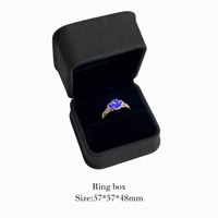 Boîte à bijoux élégante avec éclairage LED, insert en velours, pour bague, boucles d'oreilles, collier, bracelet, montre, logo personnalisé, OEM, vente en gros