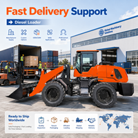 Chargeur diesel LOGWAY, modèle populaire, avec une charge nominale de 2500 kg, adapté au chargement sur camions à bords hauts dans le secteur de la construction.