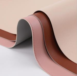 Manteles individuales de mesa de comedor de lujo marrón OEM cuero PU grueso suave y resistente al agua forma personalizada 2 uds mantel de escritorio de cuero - Product Image 6