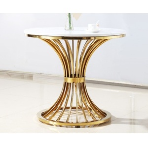 Giá Rẻ Nhất Hiện Đại Vòng Đá Cẩm Thạch Bảng Top Với Khung Thép Không Gỉ Side Bảng Bàn Cà Phê Cho Nhà Quán Cà Phê Văn Phòng - Product Image 2